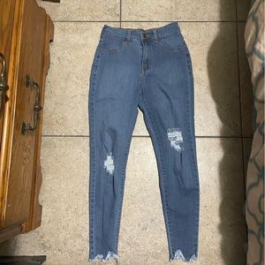 Fashion nova high waist jean.